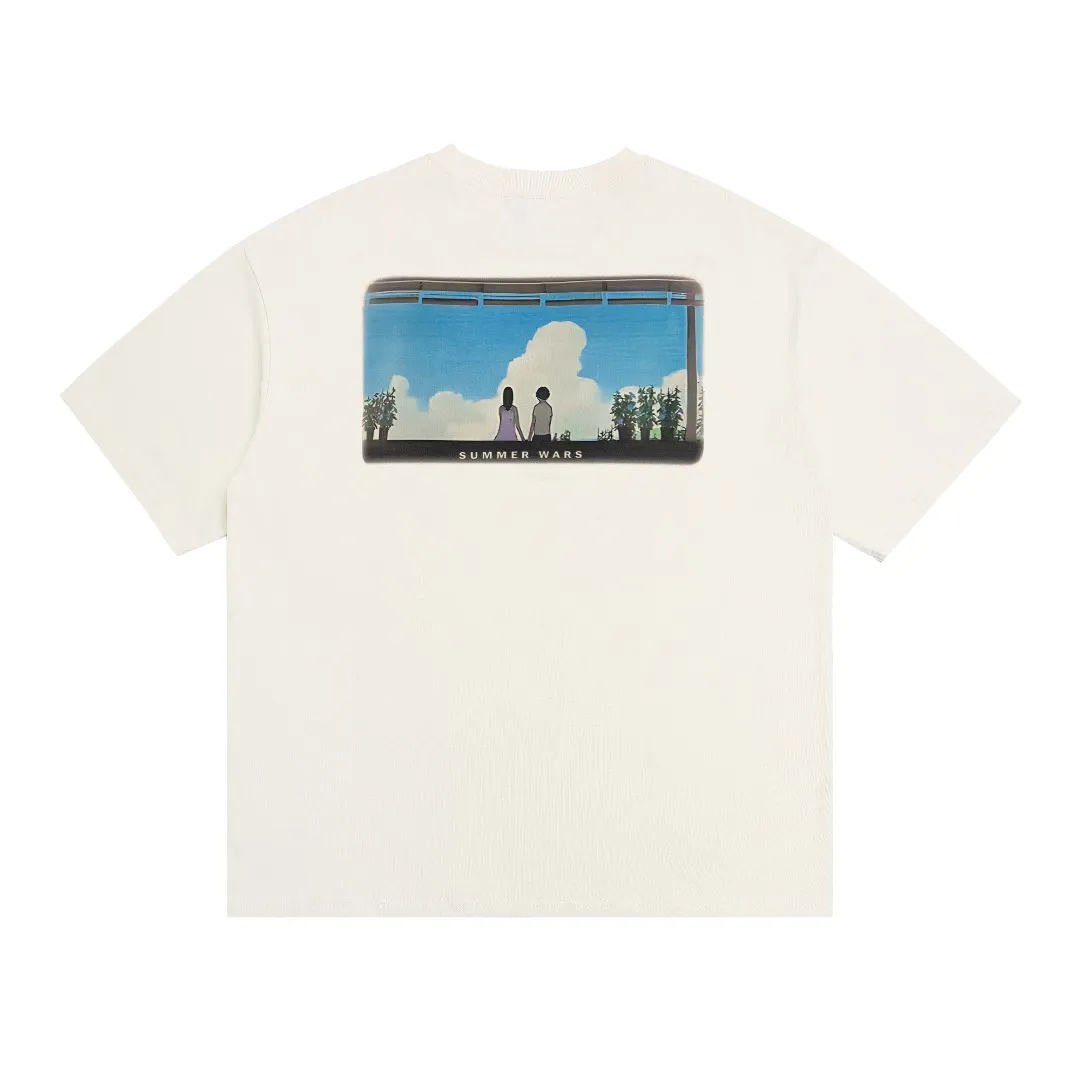 Mechao Saint Michael GEEKSRULE Summer Battle T-shirt animation printed short-sleeved digital white ink direct spray, the fabric is breathable and the pattern is three-dimensional and clear. Fabric: Double yarn 240g Style number: S825 Size: S-M-L-XL Color: Off-white Price: P110